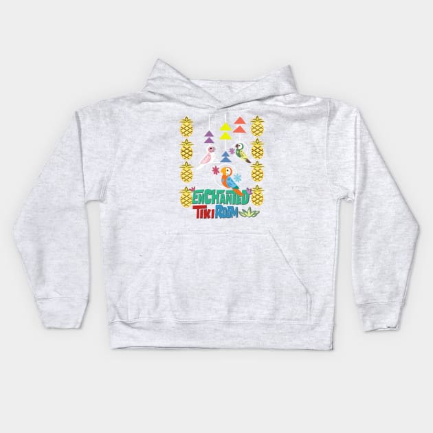 Enchanted Tiki Room Vintage Kids Hoodie by ART by RAP